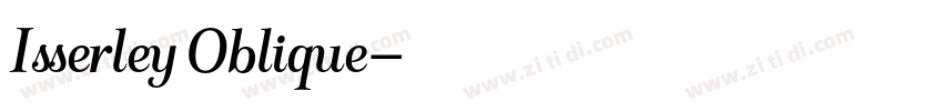 Isserley Oblique字体转换 Isserley Oblique字体转换